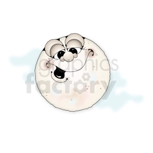 full moon character clip art