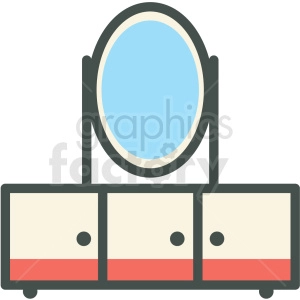 bedroom dresser vector icon