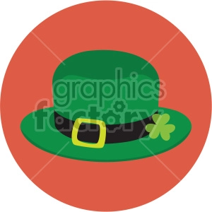 st patricks day leprechaun hat on circle background