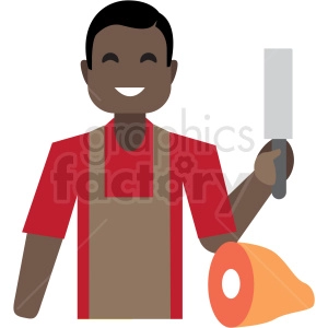 black butcher flat icon vector icon