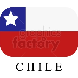 The image you provided is a simple clipart representation of the flag of Chile. It features a white and red horizontal band with a blue square in the top-left corner containing a white five-pointed star.