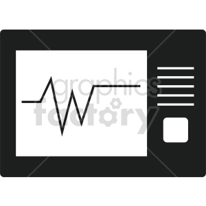 ekg machine vector icon graphic clipart 4