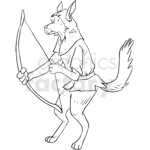 dog archer vector tattoo design