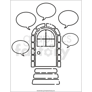 door doodle note printable page