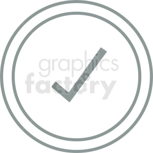 check mark outline vector clipart