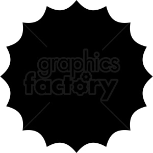 scalloped circle vector clipart design