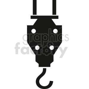 crane hook vector graphic clipart 5