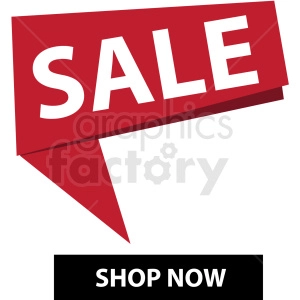 sale shop now notification banner icon vector clipart