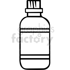 black and white bottle clipart