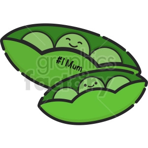 cartoon peapods clipart