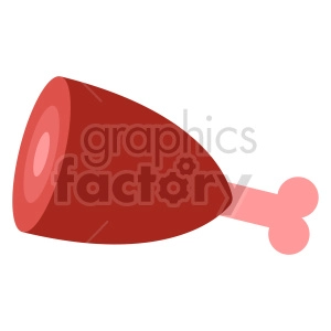 cartoon ham bone vector