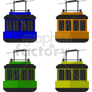 ski lifts vector graphic bundle