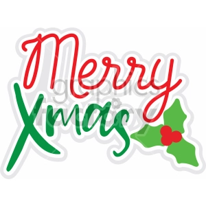 merry xmas vector svg cut file