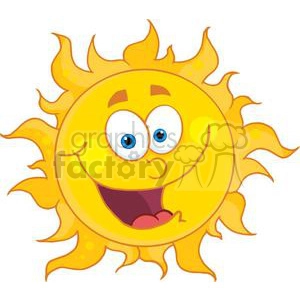 happy sun with big smile