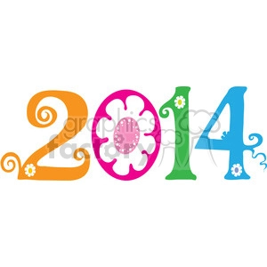 2014 flower clipart