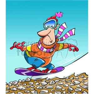 cartoon snowboarder