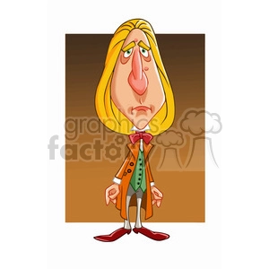 Franz Liszt cartoon caricature