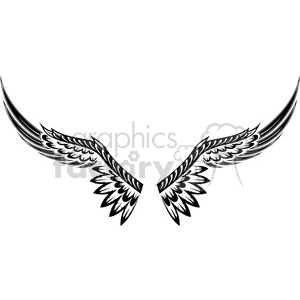 vinyl ready vector wing tattoo design 004