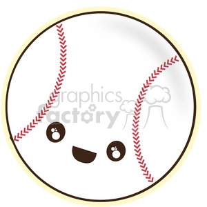 Baseball cartoon character vector clip art image