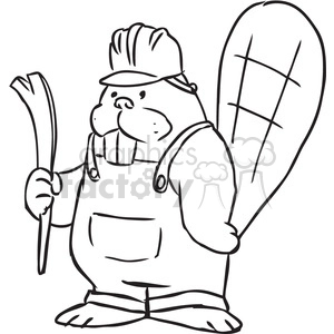 beaver construction vector RF clip art images