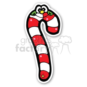 christmas candycane v3 sticker