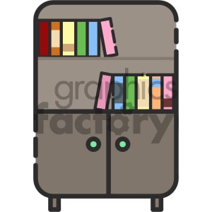 bookshelf vector royalty free icon art