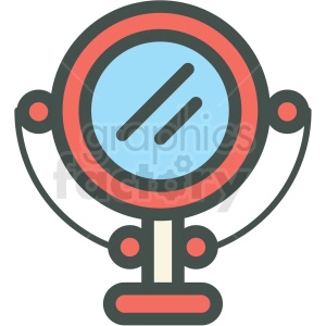 makeup mirror vector icon