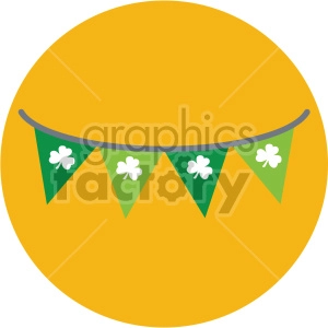 st patricks day banner on circle background