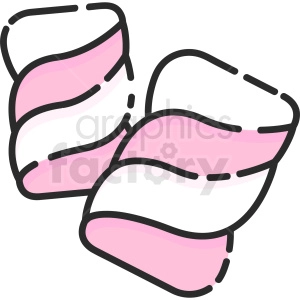 marshmallows vector clipart