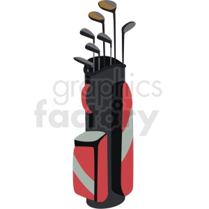 golf bag vector clipart no background