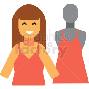 female fashion designer flat icon vector icon