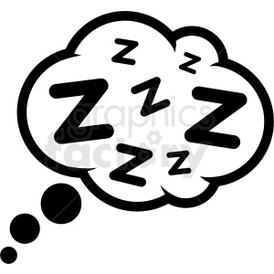 sleeping cloud icon vector