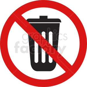 no trash vector icon