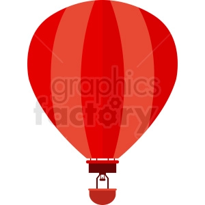 red hot air balloon vector clipart