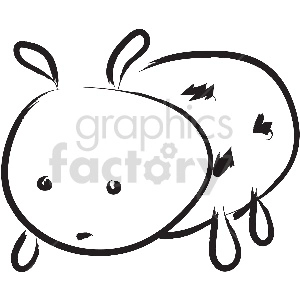 black and white lady bug vector clipart