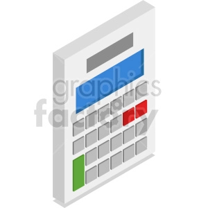 isometric calculators vector icon clipart 4