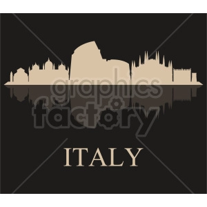 italy skyline vector design