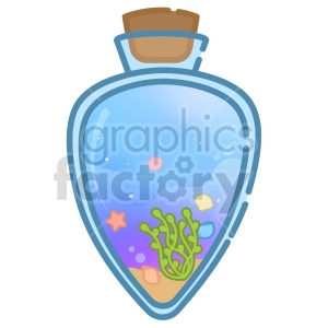 sea bottle vector clipart