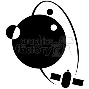 orbit of satallites vector icon