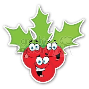 christmas berries sticker