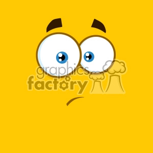 10902 Royalty Free RF Clipart Surprisingly Cartoon Square Emoticons With Expression Vector With Yellow Background