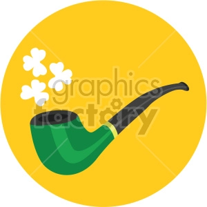 st patricks day pipe yellow background