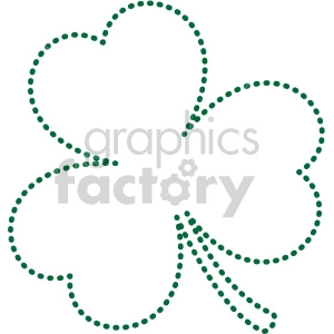 shamrock dotted outline