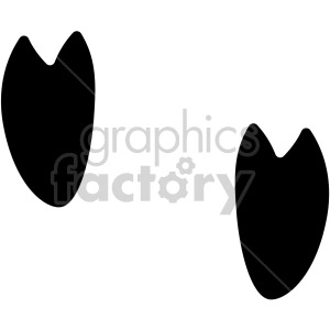 pig hoof tracks vector