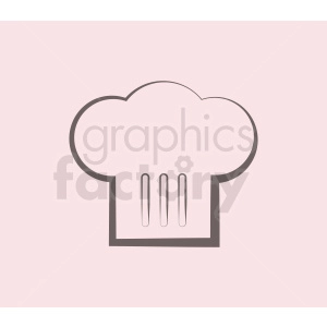 chef hat outline vector icon on dark background