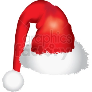 santa hat left vector clipart