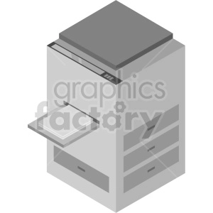 isometric copy machine vector icon clipart