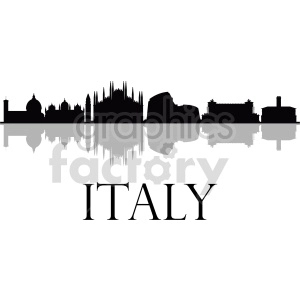 italy skyline vector clipart