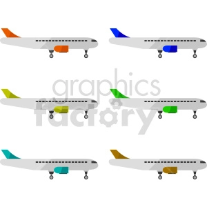 airplane vector clipart bundle