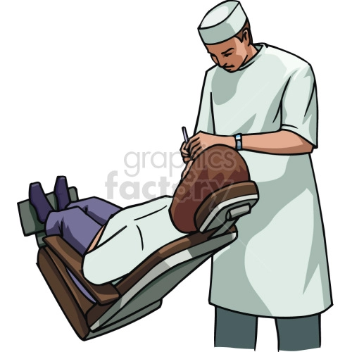 dentist working on patient